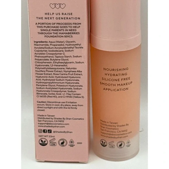 Shades By Shan Pore Diffusing Primer Makeup Silicone Free Hydrating New - Picture 4 of 7